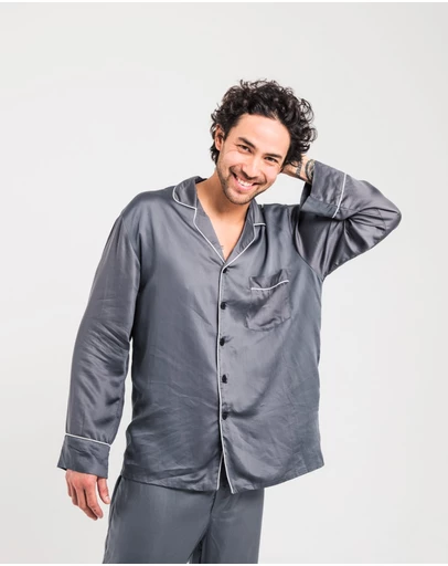 Ettitude - Sateen Long Sleeve PJ Shirt