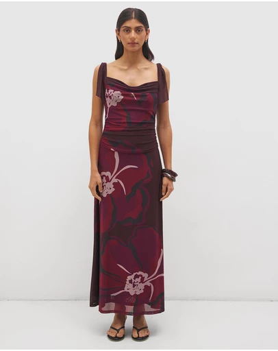 MON RENN - Lima Cowl Neck Dress
