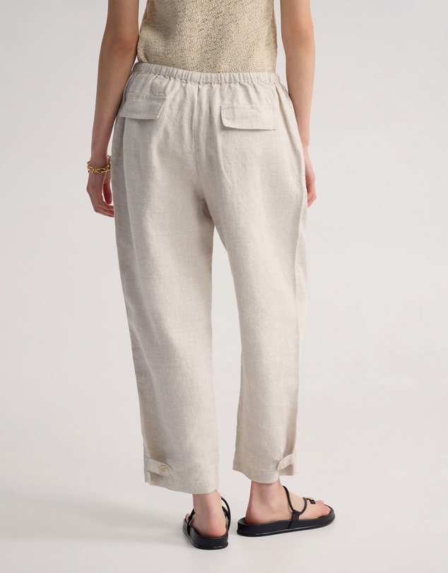 Oxford - Gabriele Crop French Linen Pant