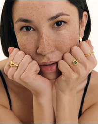 HOUSE OF SLANI - Slim Croissant Gold Ring