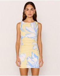 MINKPINK - Esme Gathered Mesh Mini Dress