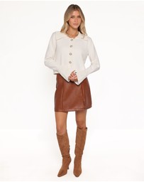Petal & Pup - Thelma Trumpet Sleeve Cardigan - Cream