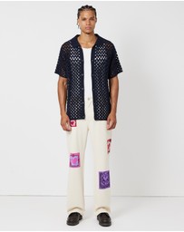 Scotch & Soda - Crochet Knitted Short Sleeve Polo