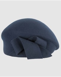 Max Alexander - Winter Navy Felt Beret Hat