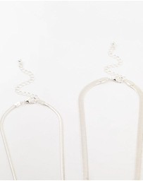 Lovisa - Silver Plated Herringbone Chain Necklaces 2-Pack
