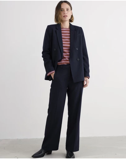 Seasalt - Lowena Wool-blend Straight Leg Suit Trousers