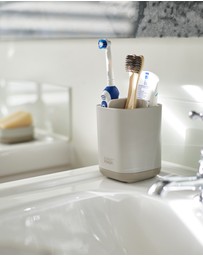 Joseph Joseph - EasyStore™ Small Toothbrush Caddy with Matt Finish (Ecru)