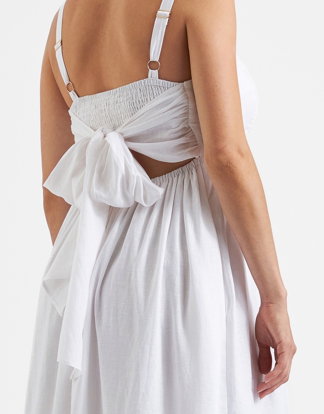 Ripe Maternity - Simone Tie Back Linen Dress