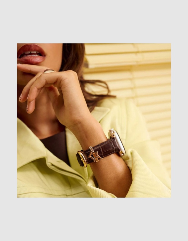 Burga - Burga Apple Watch 42/44/46/49 Leather Band - Gold Clasp Espresso