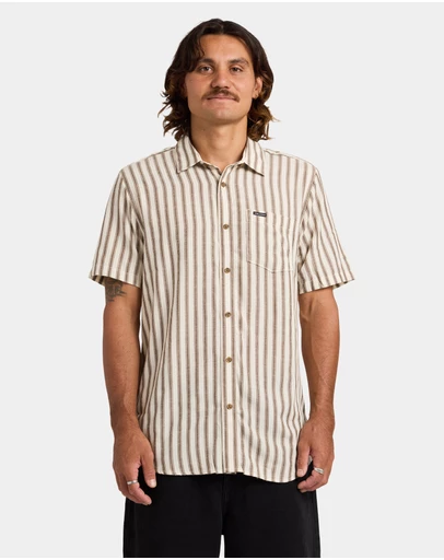Volcom - Mens Arvostripe Short Sleeve Shirt