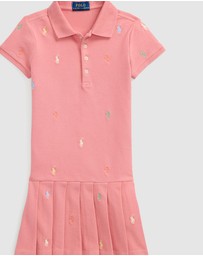Polo Ralph Lauren - Polo Pony Stretch Mesh Polo Dress - ICONIC EXCLUSIVE - Babies-Kids