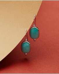 Najo - Fleur Silver Amazonite Earrings