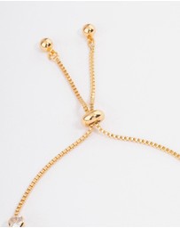 Lovisa - Gold Plated Round Cubic Zirconia Toggle Tennis Bracelet