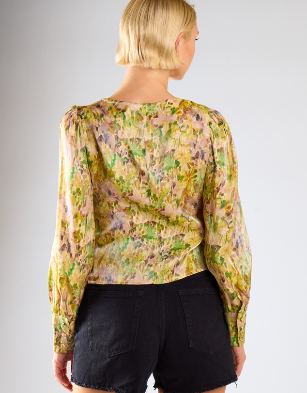 Glamorous - V-Neck Puff Sleeve Top
