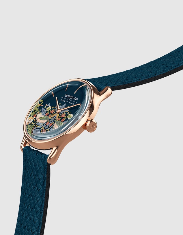August Berg - Morris & Co 30mm Indigo Strawberry Thief Watch