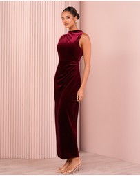 Azzurielle - Moriah High Neck Maxi Gown