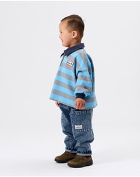 Goldie + Ace - Rugby Stripe Terry Sweat Top - Babies-Kids
