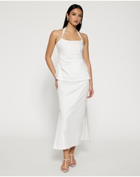 Lover - Tianah Tuck Detail Midi Skirt