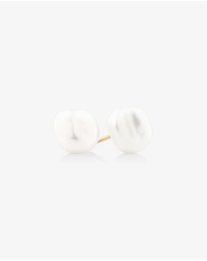 Michael Hill - 7-8mm Studs with Cultured Freshwater Baroque Pearls in 10kt Yellow Gold