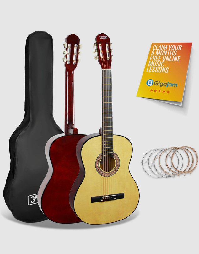 iWorld - 3rd Avenue 3/4 Size Classical Guitar Pack - Natural
