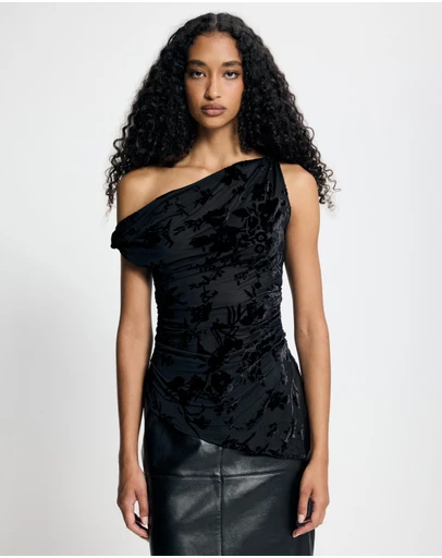 Lover - Brooke Burnout Asymmetrical Top