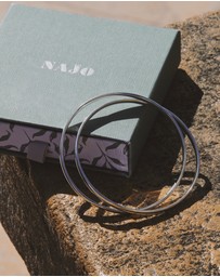Najo - Duet Silver Bangle (65mm)