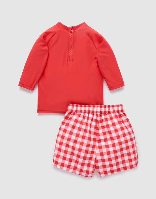Purebaby - Board Short & Rashie Swim Set- Kids-Babies