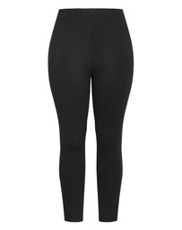 City Chic - Plus size Cora Ponte Legging - black