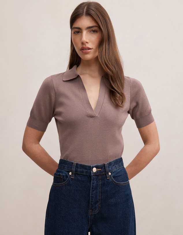 Forever New - Gia Knitted Polo Top