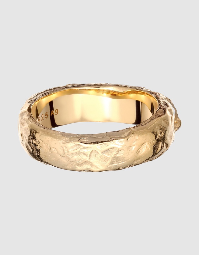 Haze & Glory - ICONIC EXCLUSIVE - Trio Jewls Organic Band Ring in Vermeil Silver