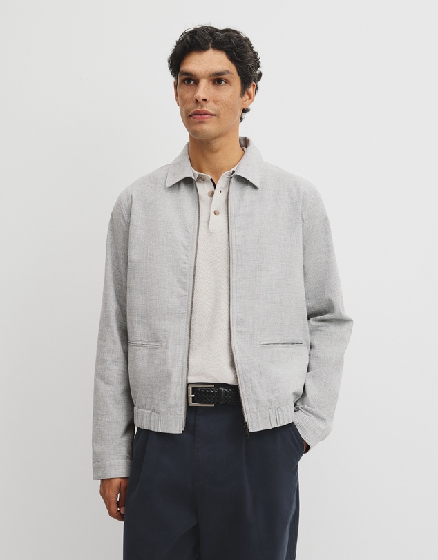 Country Road - Cotton Linen Houndstooth Jacket