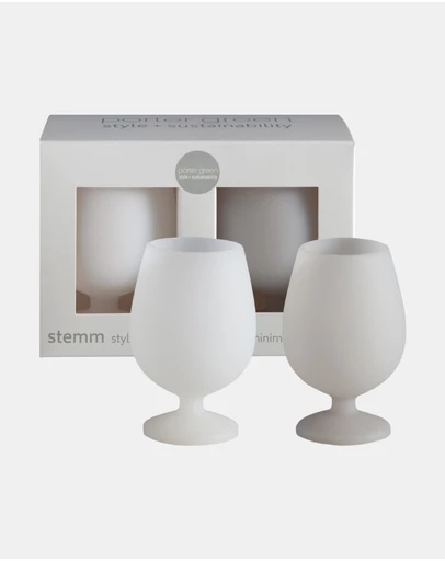 porter green - stemm | silicone unbreakable wine glasses