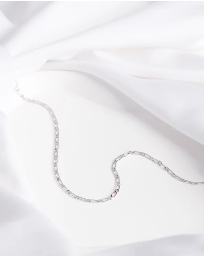 Wanderlust + Co - Figaro Chain Silver Necklace