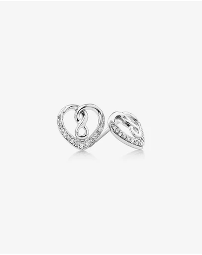 Michael Hill - Heart Infinitas Earring with 0.12 Carat TW of Diamonds in Sterling Silver