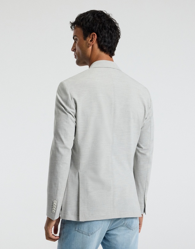 Calibre - Tech Seersucker Double Breasted Blazer Silver