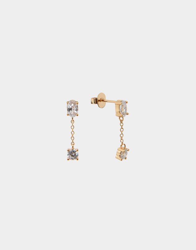 Forcast - Rose 16k Gold Plated 3pc Earring Set