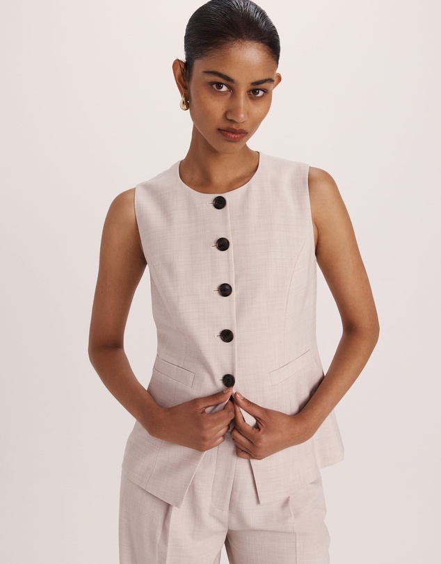 SABA - Celeste Wool Crew Neck Vest