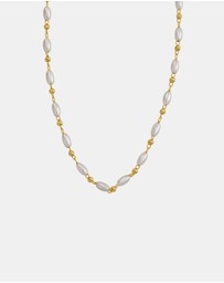 Zoe Olivia - Waterproof Pearl and Bead Necklace