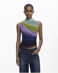 Desigual - Gradient tulle T-shirt