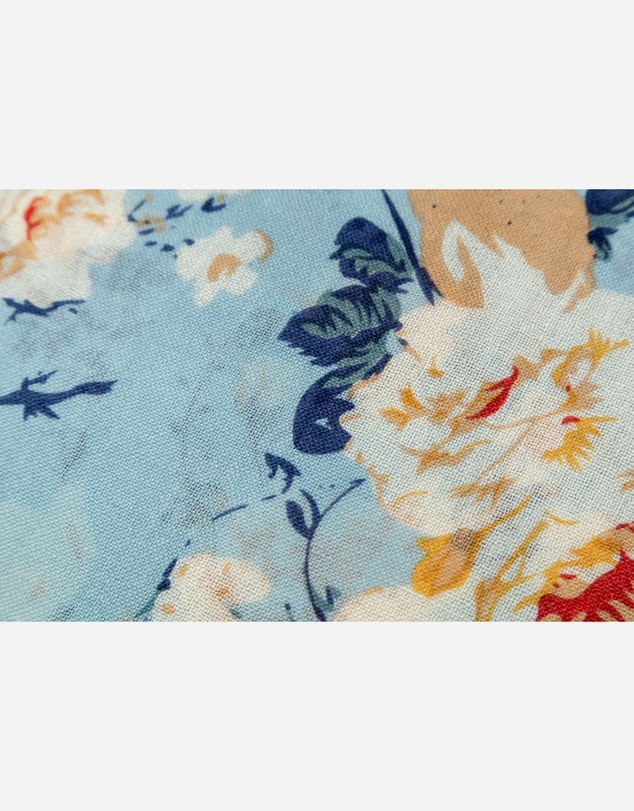 Ozwear Connection Uggs - 100% Australian Wool Print Scarf Blue