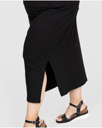 Love Your Wardrobe - Chelsea Rib Knit Midi Skirt