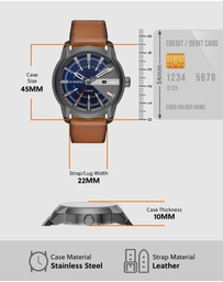 Diesel - Armbar Dark Brown Analogue Watch