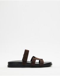 Atmos&Here - Sienna Suede Chunky Leather Sandals