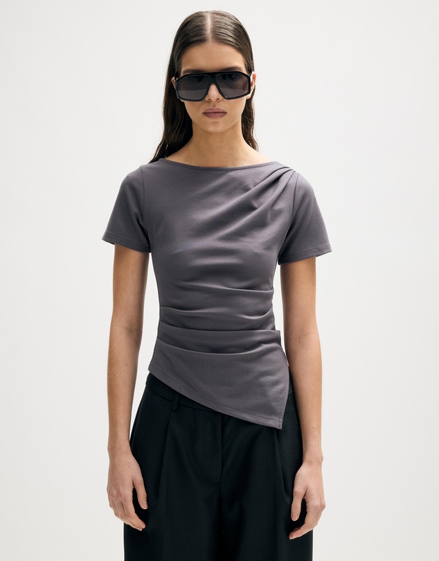 Minima Esenciales - Eliana Draped T-Shirt