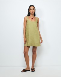 AERE - Tansy Linen Mini Dress