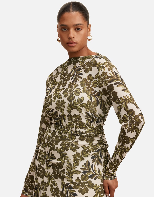 Forever New Curve - Georgia Curve Long Sleeves Mesh Midi Dress