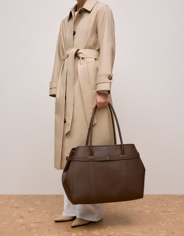 Trenery - Kalin Leather Tote in Chocolate