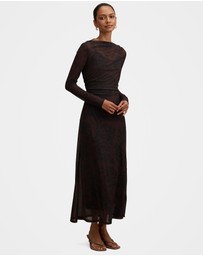 Forever New Petite - Georgia Petite Long Sleeves Mesh Midi Dress