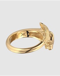 Kuzzoi - ICONIC EXCLUSIVE - Ring Male Horse 925 Sterling Silver Gold Plated