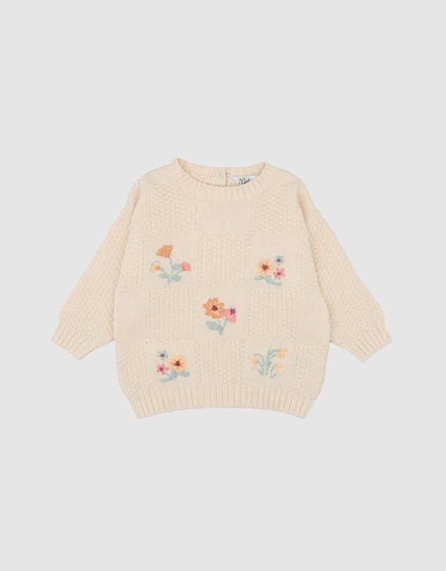 Bebe by Minihaha - Fern Hand Embroidered Organic Jumper - Babies